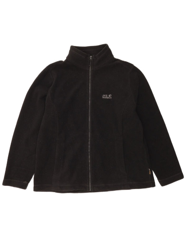 Мужская флисовая куртка Jack Wolfskin UK 40, большая черная, полиэстер
