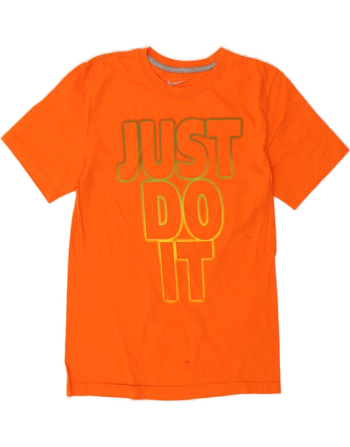 NIKE Mens Regular Fit Graphic T-Shirt Top Small Orange Cotton Vintage Nike and Second-Hand Nike from Messina Hembry 