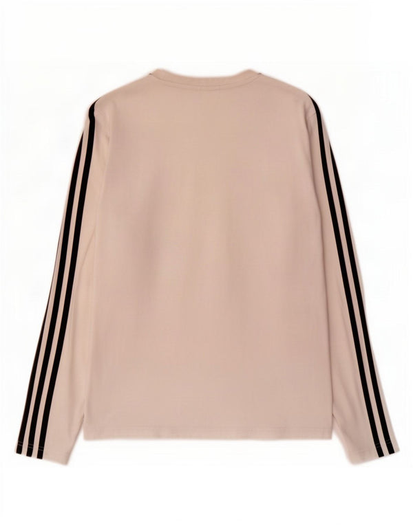 Женский топ Adidas с длинным рукавом UK 8/10, маленький белый хлопок