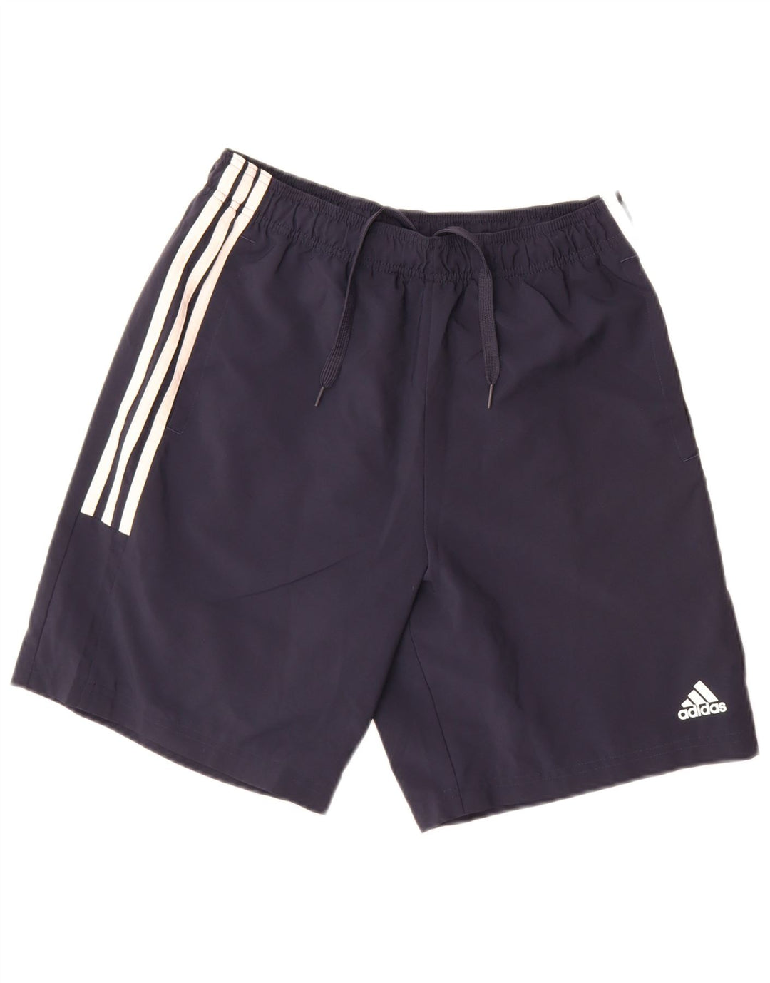 Мужские спортивные шорты Adidas среднего размера, темно-синие, полиэстер