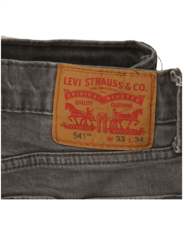 Мужские зауженные джинсы Levi's 541 W33 L31 Серый хлопок