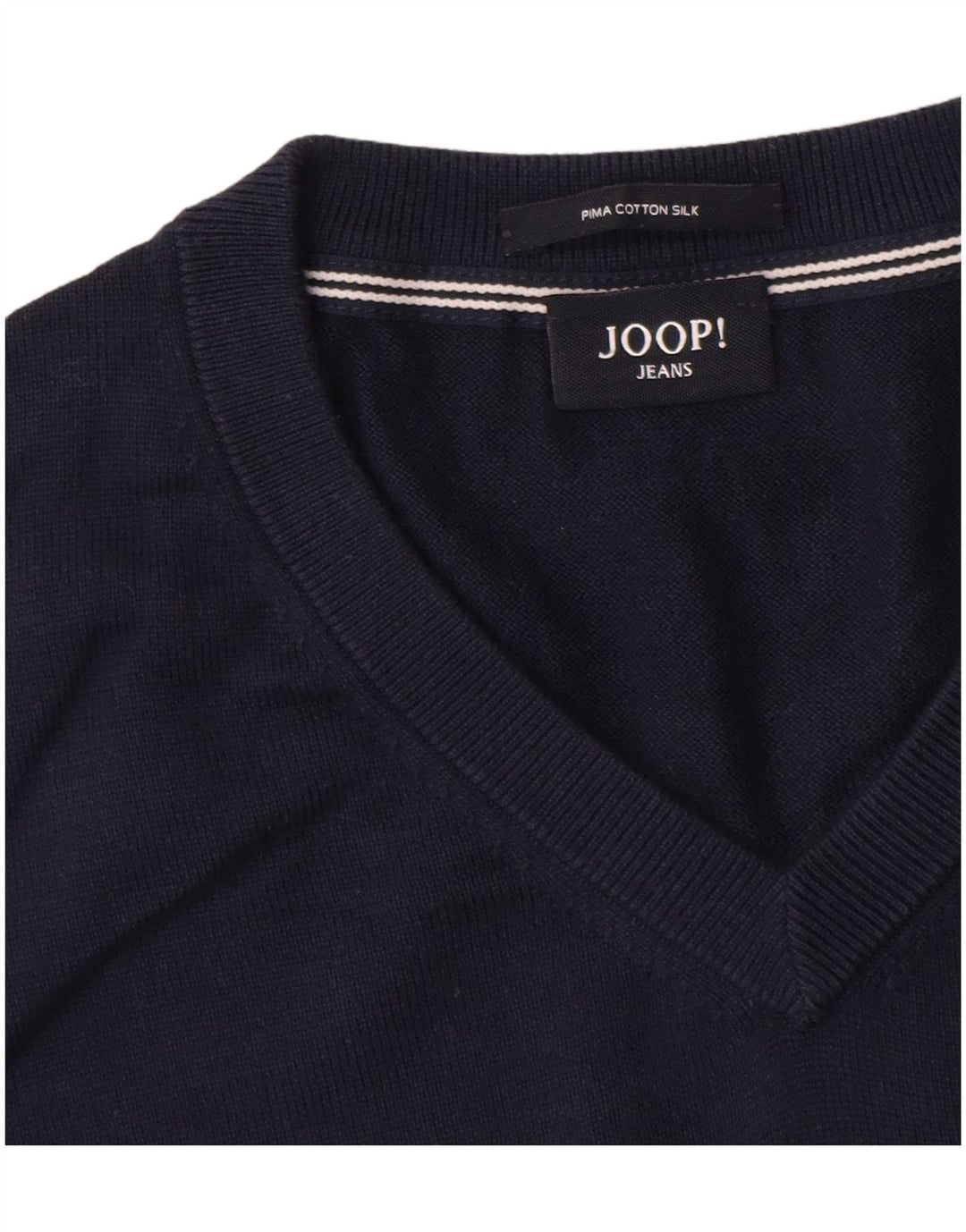 Мужской джемпер Joop с v-образным вырезом, большой темно-синий хлопковый свитер