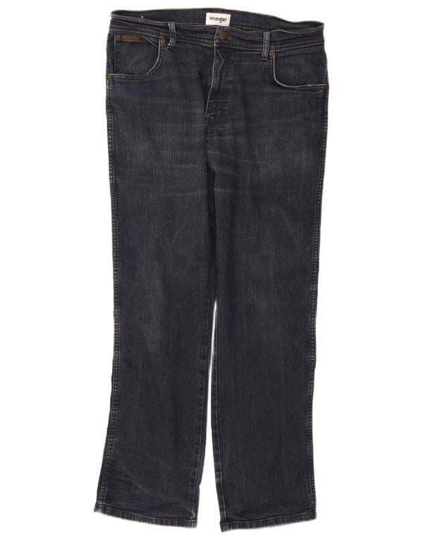 Мужские прямые джинсы Wrangler Texas W34 L32, темно-синий хлопок