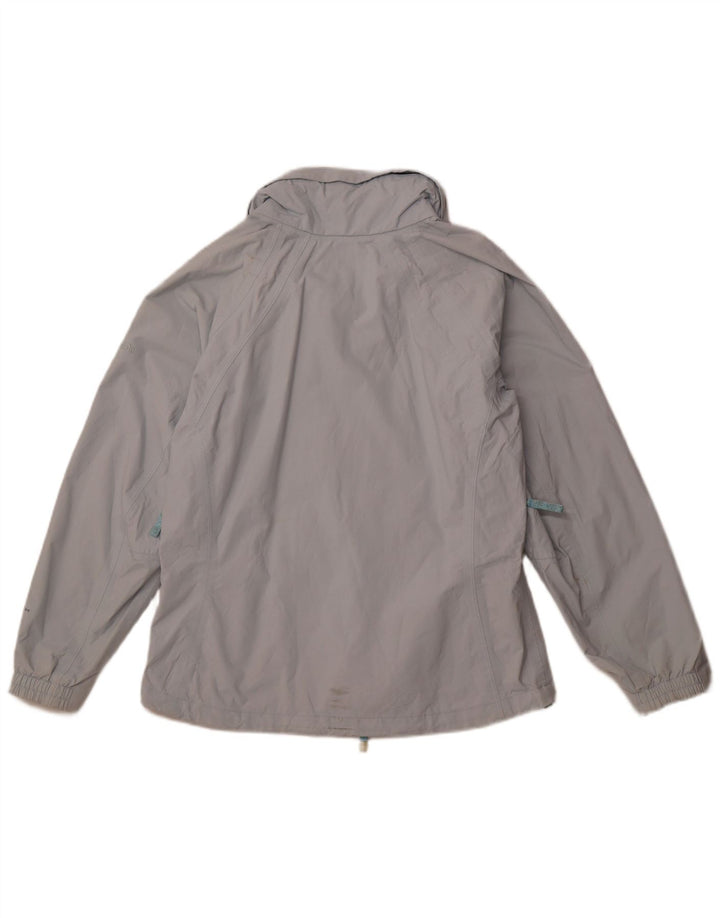 Женская ветровка с капюшоном COLUMBIA, Великобритания 14, средний синий нейлон, спортивная