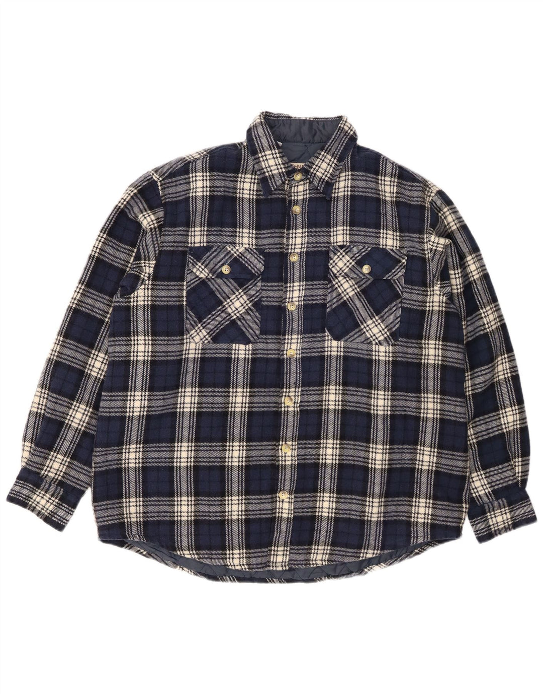 Мужская фланелевая рубашка JOHN F GEE Lumberjack, размер 43/44 XL, темно-синяя клетка