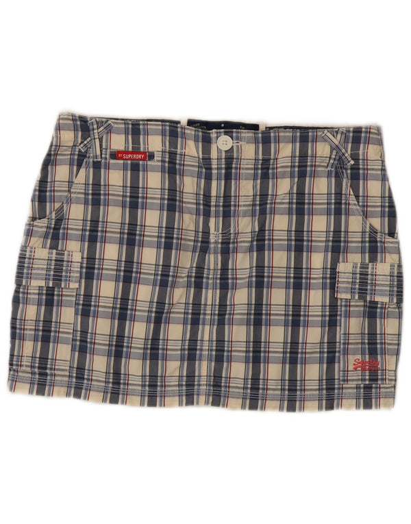Женская юбка-карго Superdry Medium W30, хлопок в разноцветную клетку