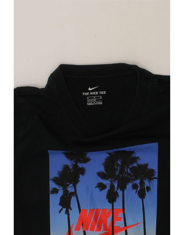 NIKE Boys Graphic T-Shirt Top 10-11 Years Medium Black Vintage Nike and Second-Hand Nike from Messina Hembry 