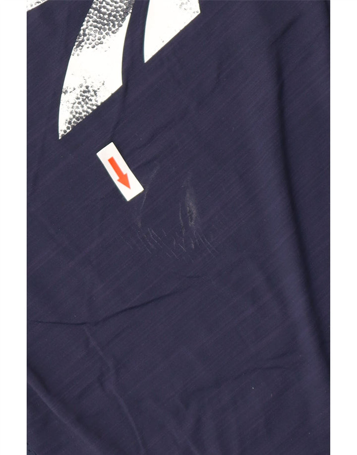 REEBOK Мужская футболка с рисунком Верх среднего размера, темно-синий