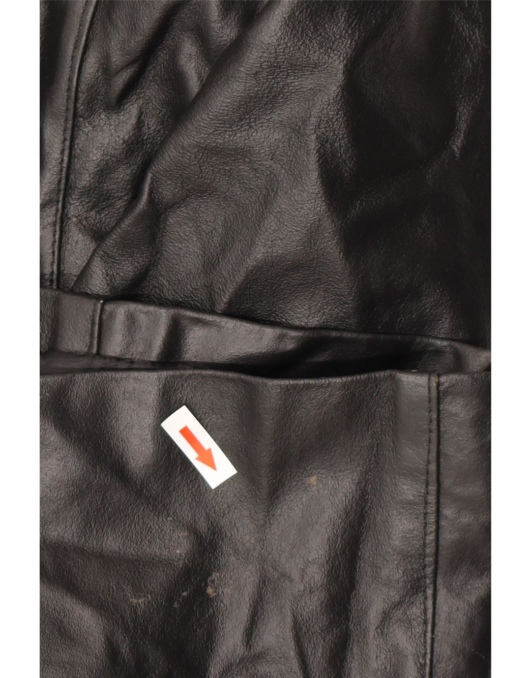 VINTAGE Женское кожаное пальто IT 48 XL Черное кожаное