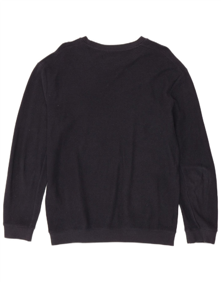 Мужской свитер ZARA с круглым вырезом XL, темно-синий, хлопок