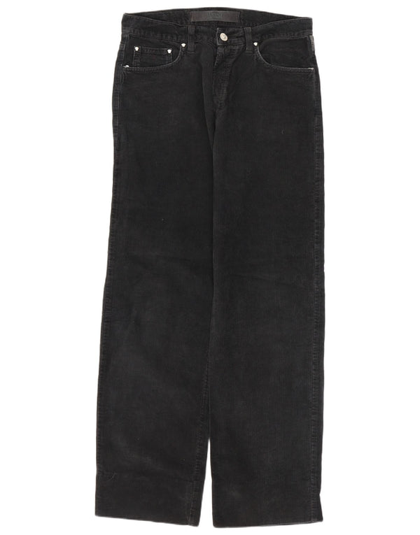 Мужские прямые вельветовые брюки VERSACE W31 L29, черный хлопок