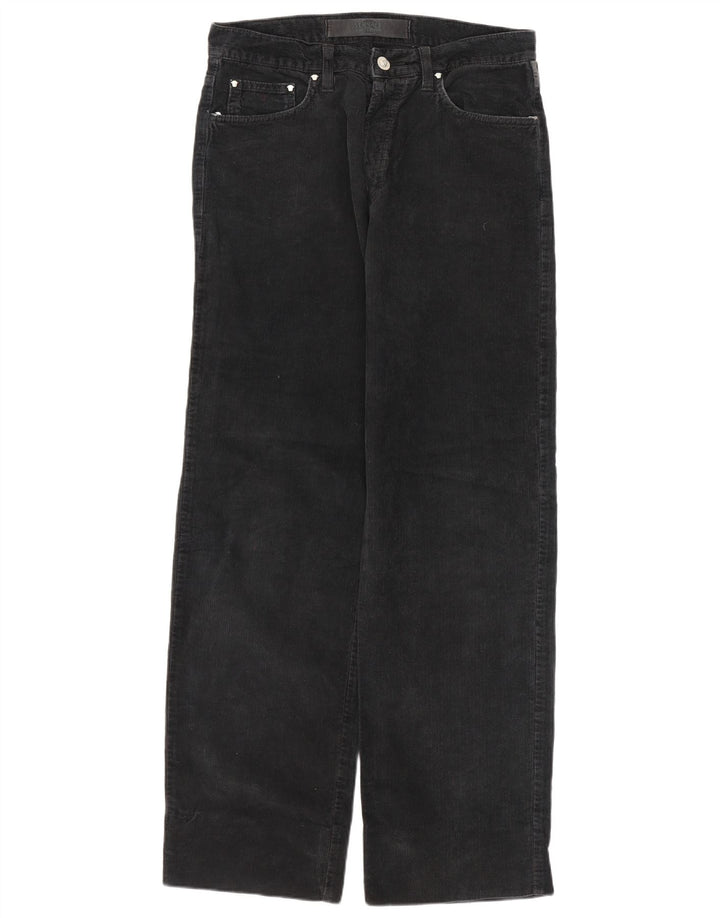 Мужские прямые вельветовые брюки VERSACE W31 L29, черный хлопок