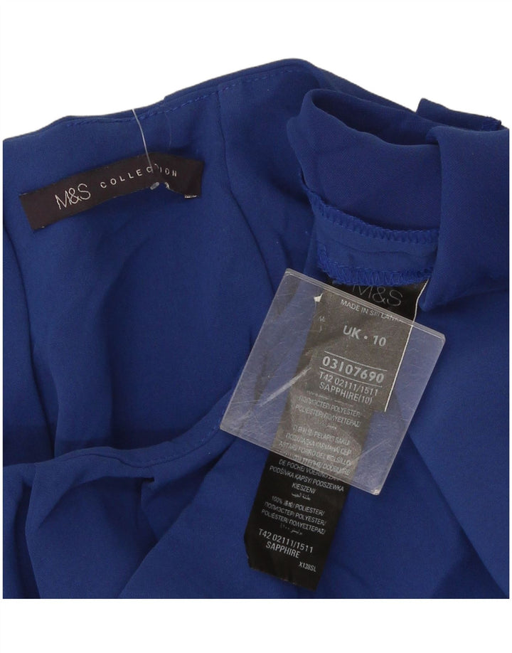 Женское платье прямого кроя Marks & Spencer UK 10, маленькое синее, полиэстер