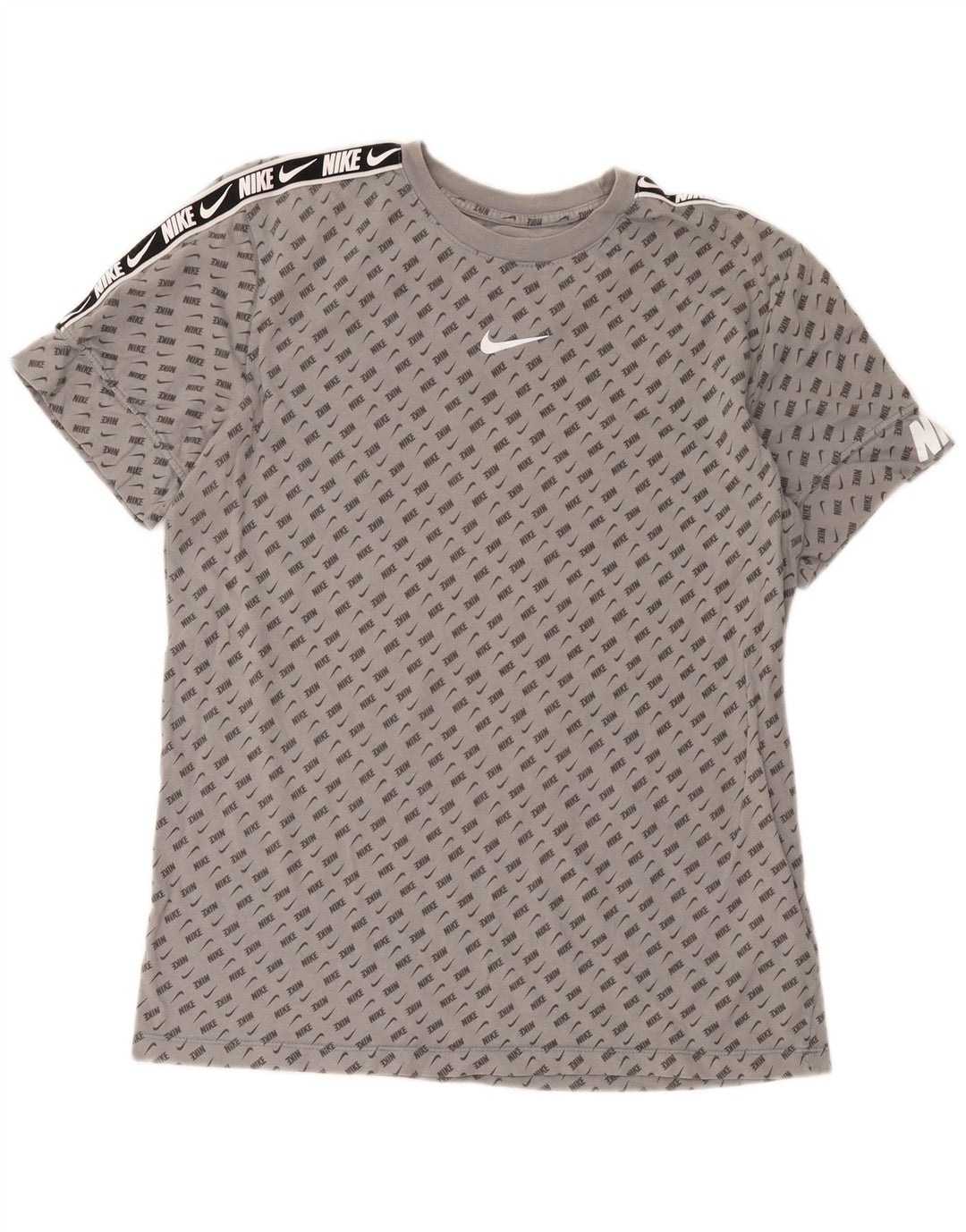 Мужская футболка с графическим рисунком Nike, хлопковый топ среднего серого цвета с пятнышками