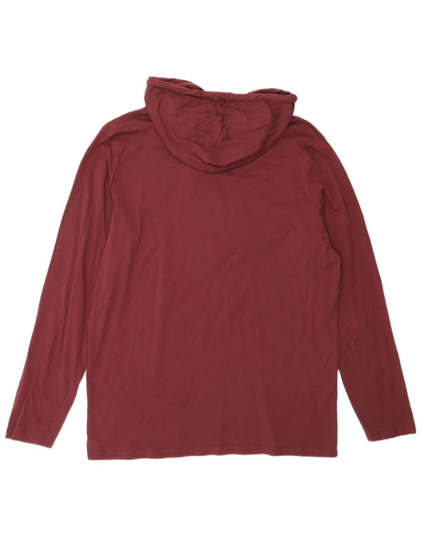Мужской топ с капюшоном и рисунком Jack & Jones, длинный рукав, 2XL, бордовый