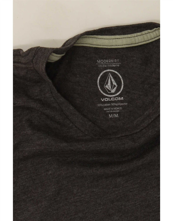 Volcom Мужская футболка с графическим рисунком современного кроя, топ среднего серого цвета, хлопок