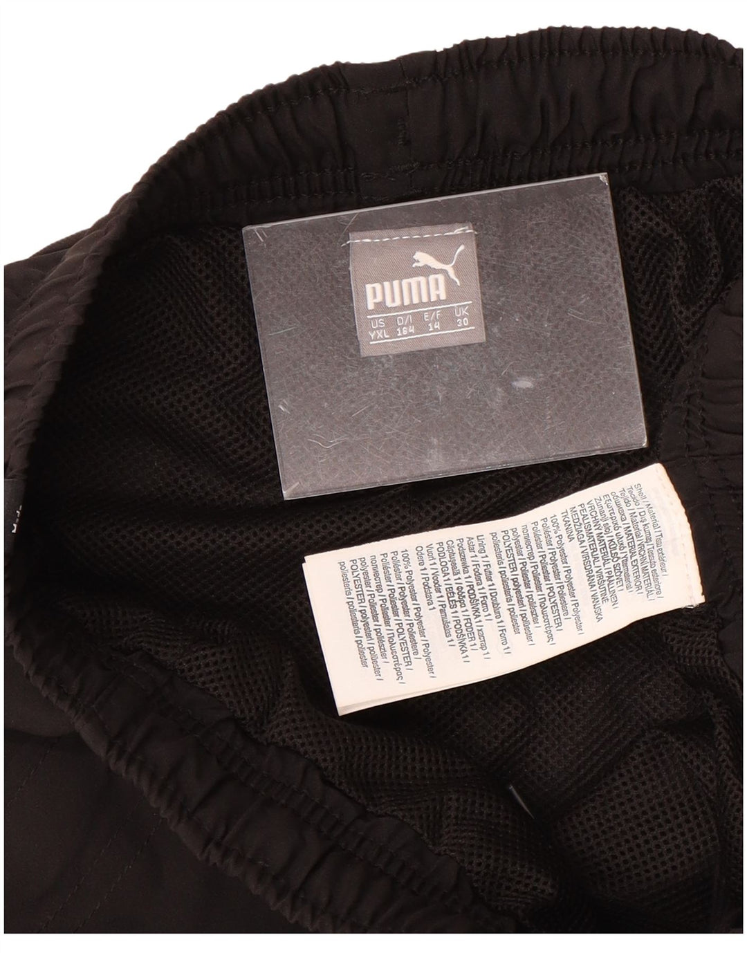 PUMA Спортивный костюм с графическим рисунком для мальчиков, брюки для бега, 13–14 лет, черный полиэстер