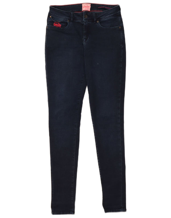 Женские стандартные суперузкие джинсы Superdry W26 L30, темно-синий, хлопок