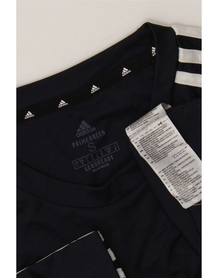 Adidas Mens Aeroready Футболка Топ Маленький Темно-Синий Полиэстер