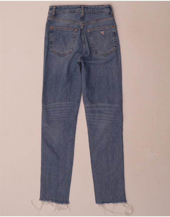 Женские узкие джинсы Guess W24 L28 синие, хлопок