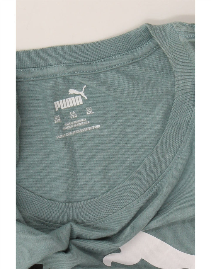 Мужская футболка с рисунком PUMA 2XL, синяя