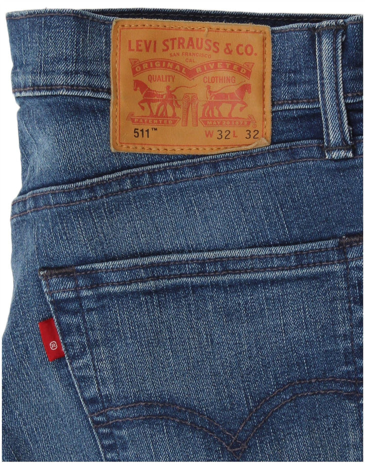 Женские джинсовые шорты LEVI'S 511 W32, большие синие, хлопок