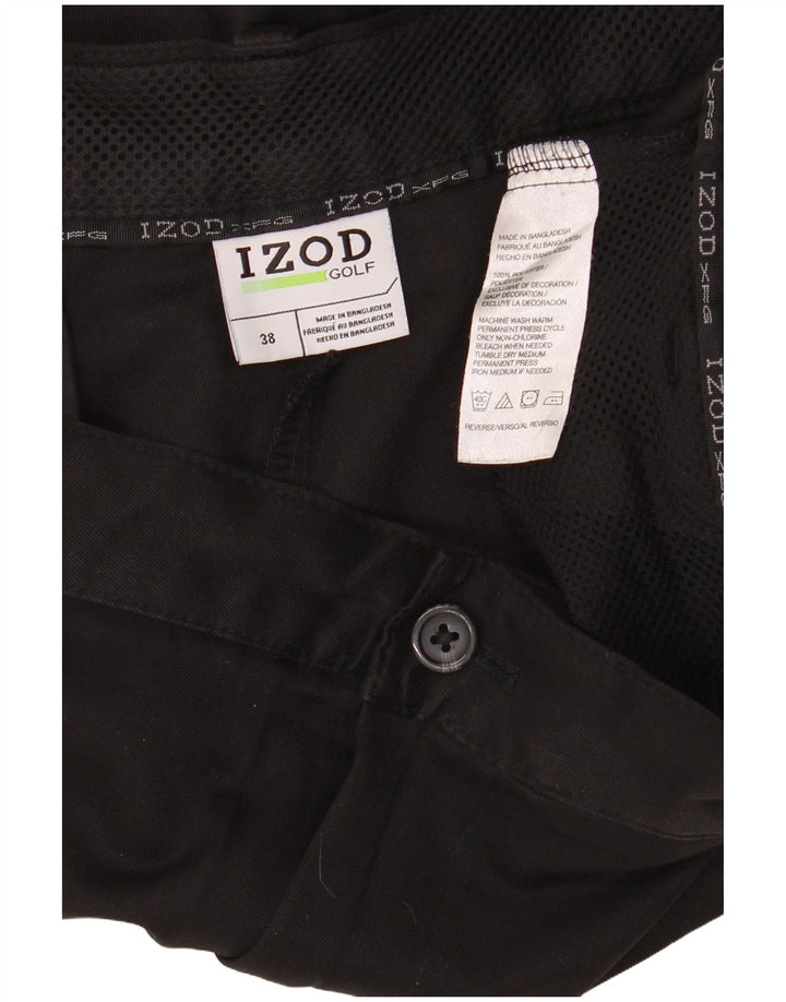 Мужские шорты чинос Izod W38 XL, черные, полиэстер
