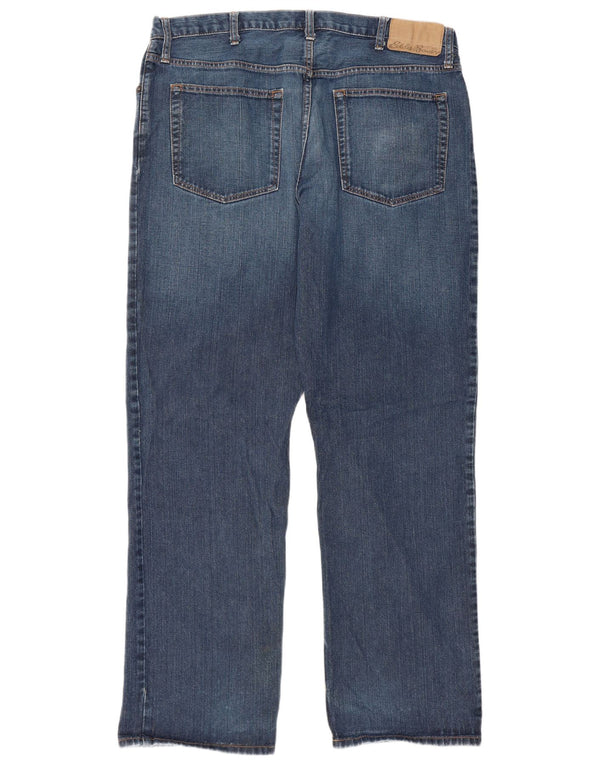 Мужские прямые джинсы свободного покроя Eddie Bauer W38 L34, синий хлопок