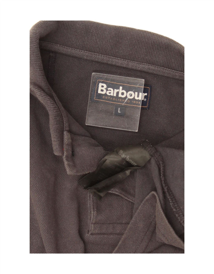 Мужская рубашка-поло Barbour, большая серая, хлопок