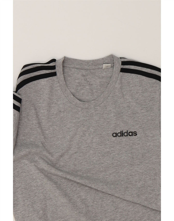 ADIDAS Mens T-Shirt Top Medium Grey Cotton Vintage Adidas and Second-Hand Adidas from Messina Hembry 