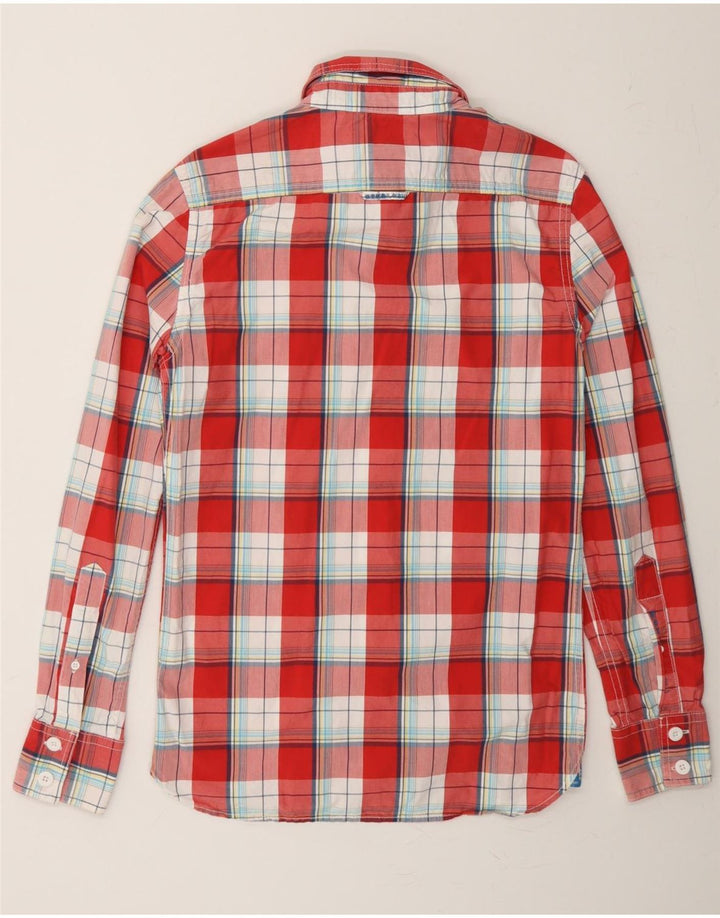 SUPERDRY Mens Shirt Small Red Check Cotton Vintage Superdry and Second-Hand Superdry from Messina Hembry 