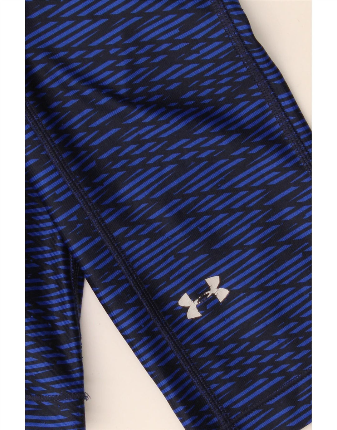 Женские леггинсы-капри UNDER ARMOR UK 14, средний темно-синий с геометрическим узором