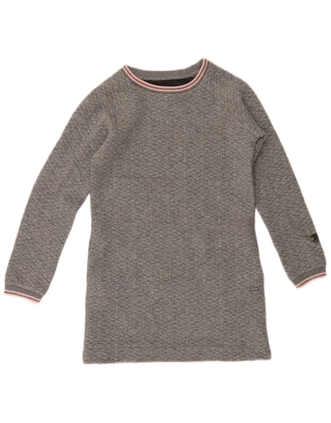 Платье-джемпер Woolrich для девочек 9–10 лет, серый полиэстер с крапинками