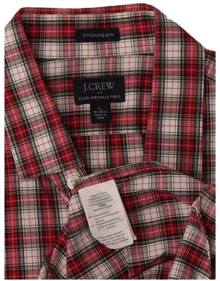 Мужская фланелевая рубашка J. Crew Thompson, размер 16, 1/2, большая красная клетка, хлопок