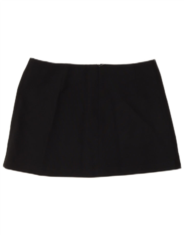 Benetton Женская мини-юбка IT 42 Medium W30 Черная полиэстер