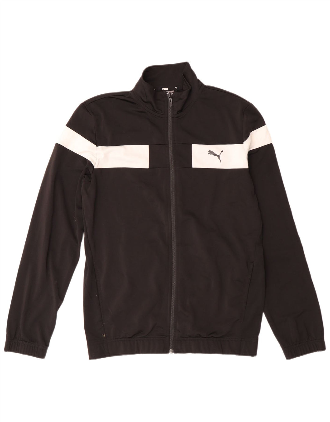 Спортивный костюм Puma для мальчиков, верхняя куртка 15–16 лет, черный полиэстер с цветными блоками