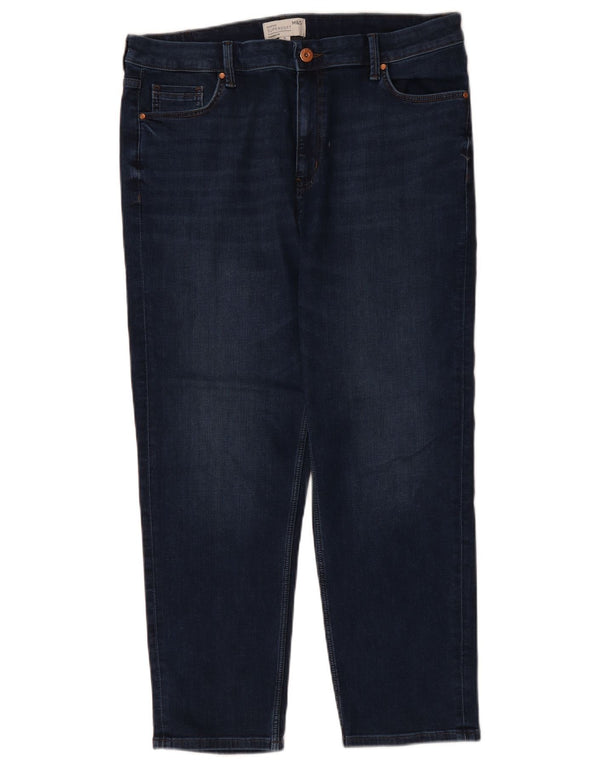 Женские укороченные джинсы-сигареты MARKS & SPENCER UK 18 XL W36 L25 синие