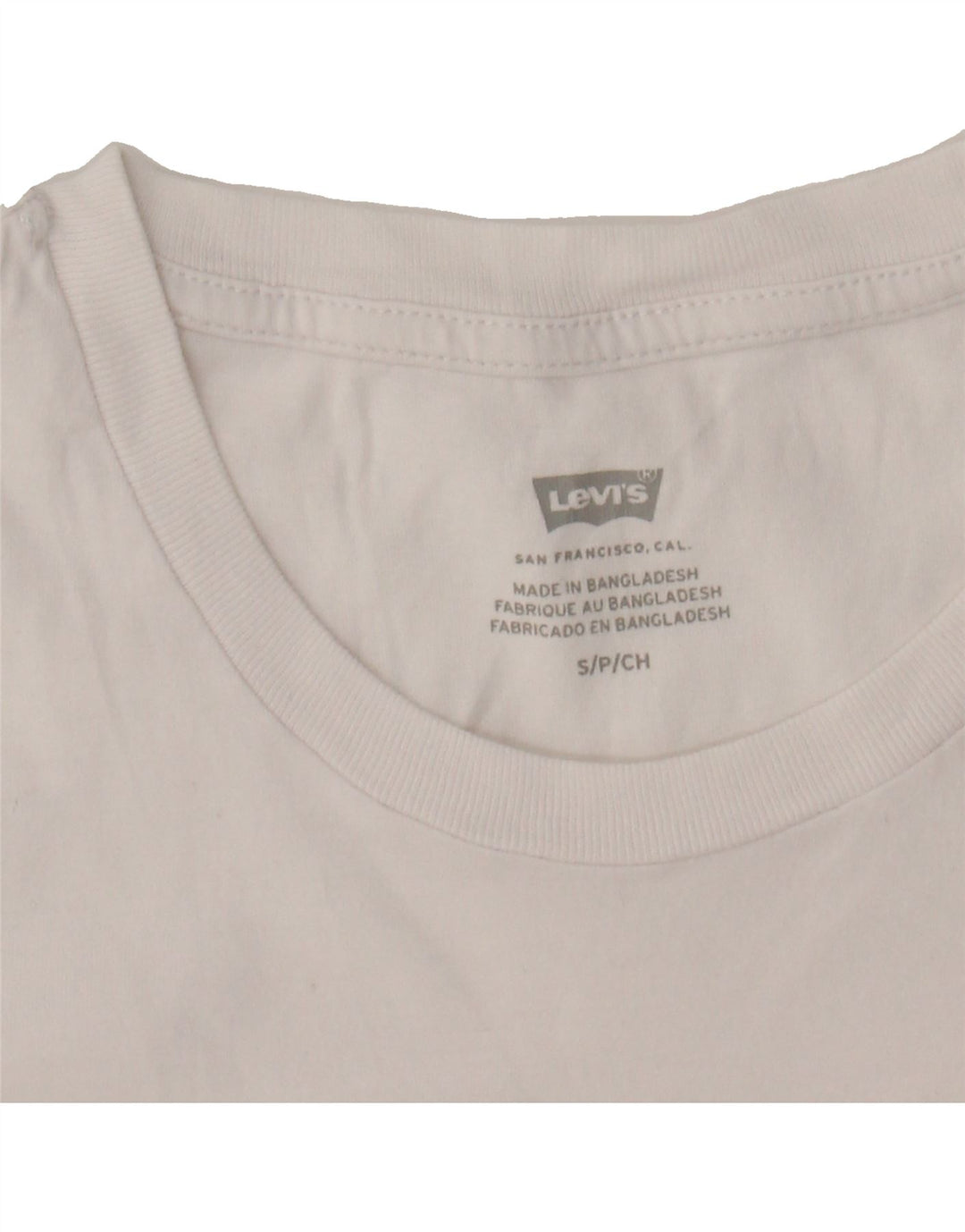 LEVI'S Womens Graphic T-Shirt Top UK 10 Small White Vintage Levi's and Second-Hand Levi's from Messina Hembry 