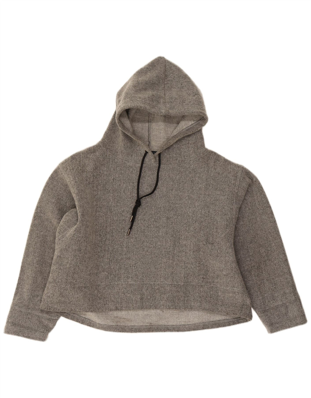 Женский джемпер с капюшоном оверсайз Zara UK 14, средний серый акрил