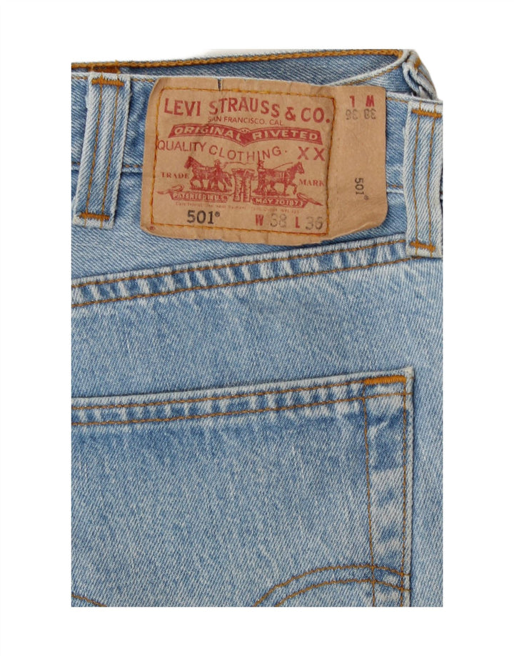 Мужские прямые джинсы Levi's 501 W38 L28 синие, хлопок