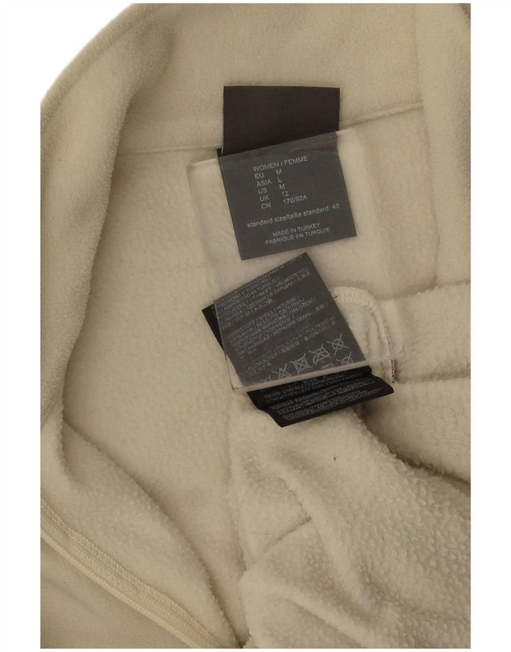 Женский флисовый джемпер с воротником на молнии Jack Wolfskin UK 12, средний бежевый полиэстер