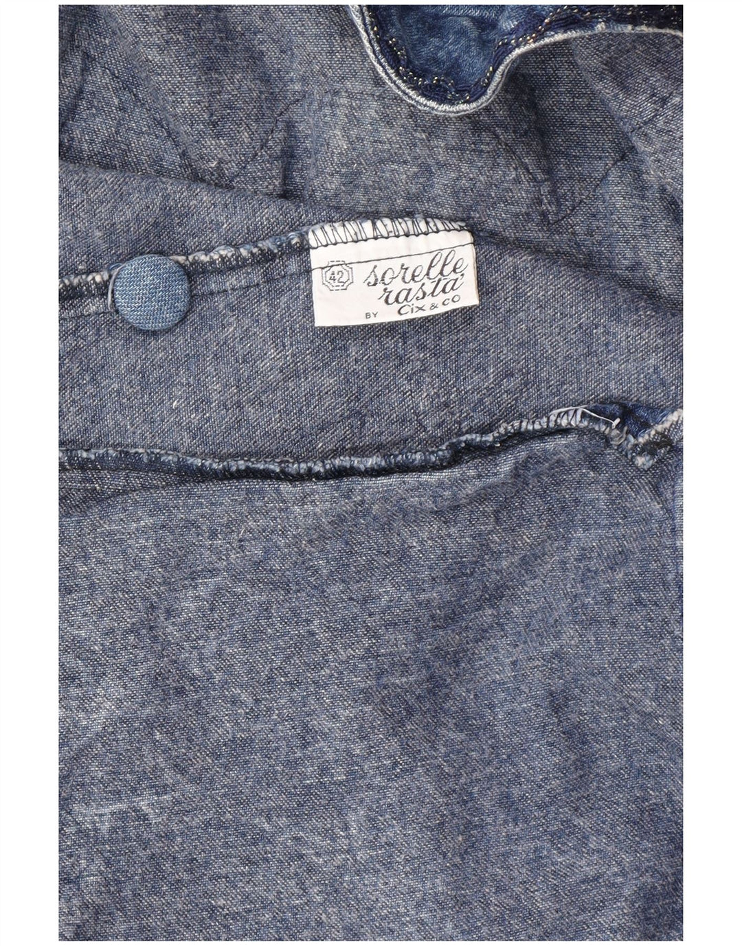 Винтажная женская джинсовая куртка свободного кроя с рисунком IT 42, хлопковый цвет среднего синего цвета