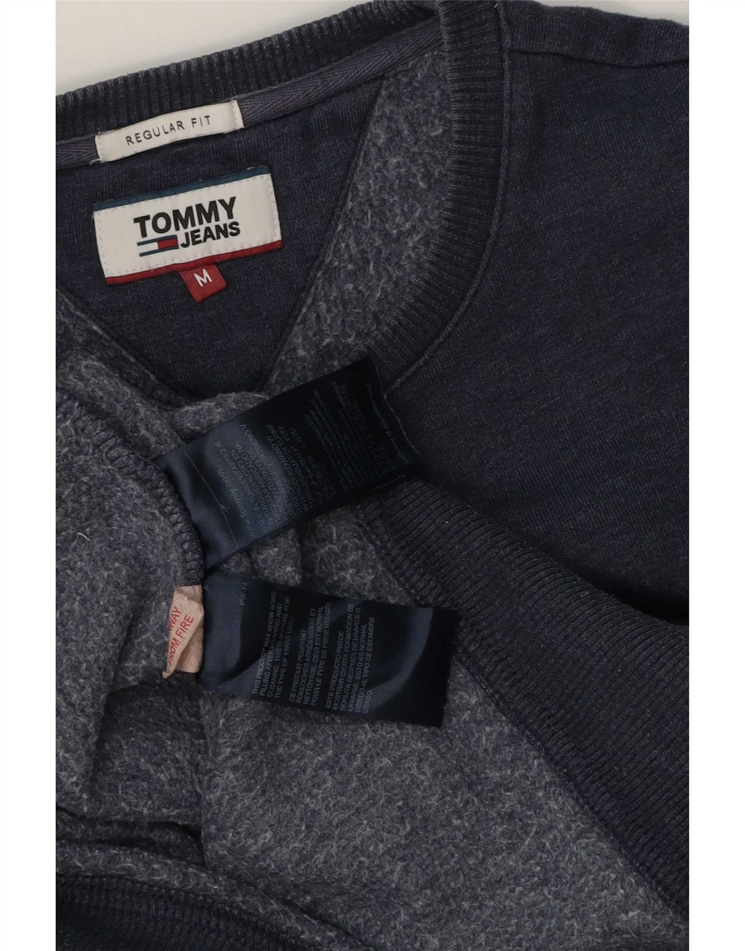 Мужской свитшот с рисунком Tommy Hilfiger, средний темно-синий с цветными блоками