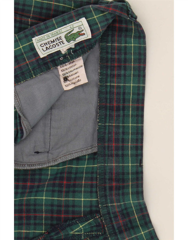 Мужские шорты чинос Lacoste, размер 42, средние, W31, зеленая клетка, хлопок