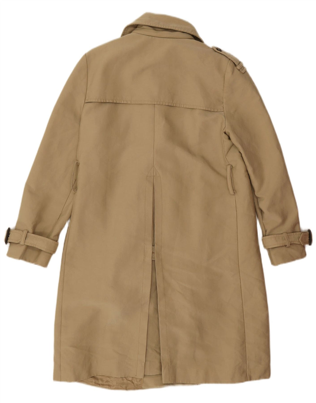 Женский тренч Zara UK 14, средний бежевый, полиэстер