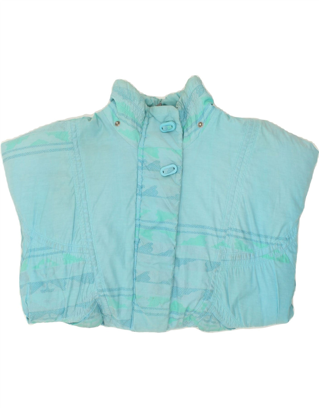 VINTAGE Womens Windbreaker Jacket UK 12 Medium Blue Striped Cotton | Vintage Vintage | Thrift | Second-Hand Vintage | Used Clothing | Messina Hembry 