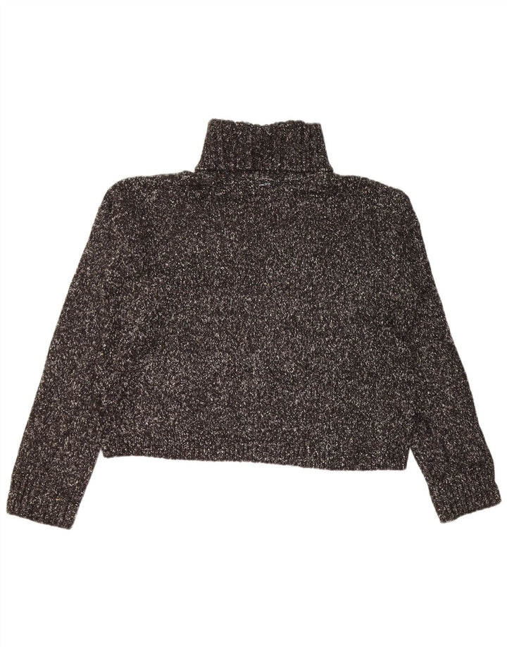 Женский джемпер с высоким воротником CALVIN KLEIN JEANS UK 16, большой черный цвет