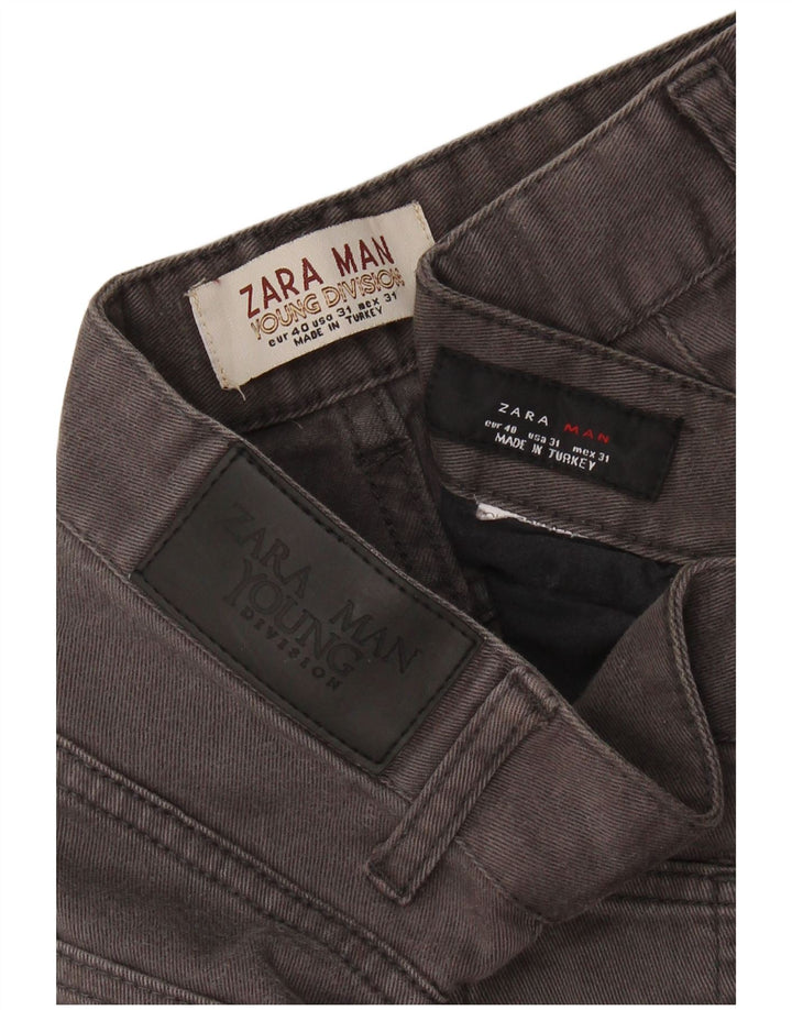 Мужские прямые повседневные брюки ZARA EU 40 Medium W31 L31 Серые