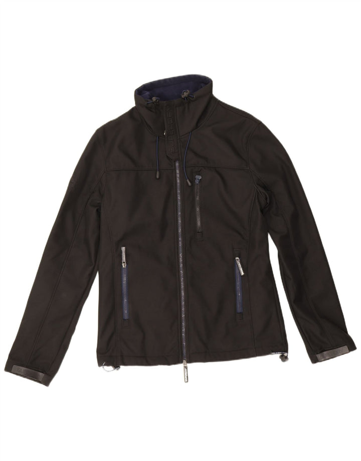 Мужская ветровка Superdry Windtrekker UK 38, средний черный полиэстер