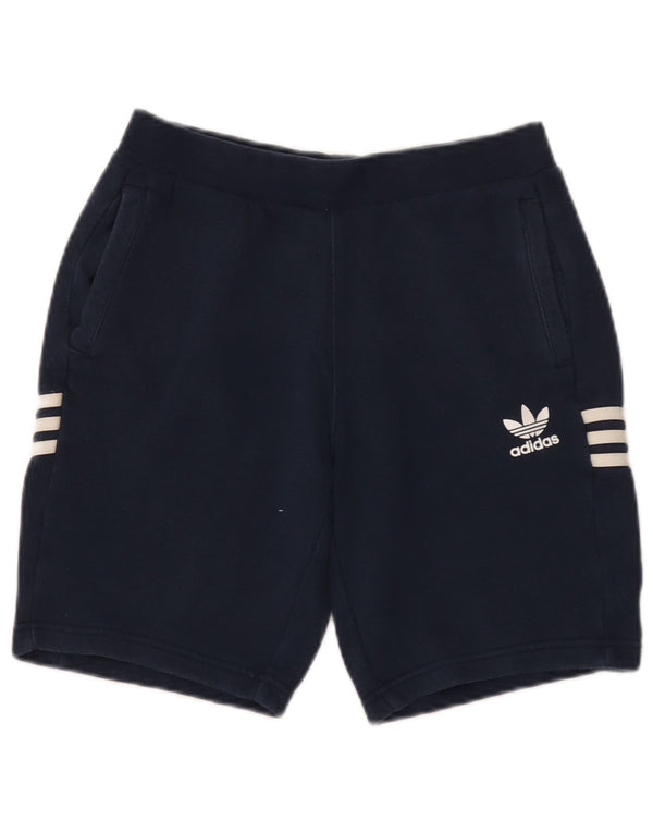 Спортивные шорты Adidas для мальчиков 9-10 лет, темно-синие, хлопковые